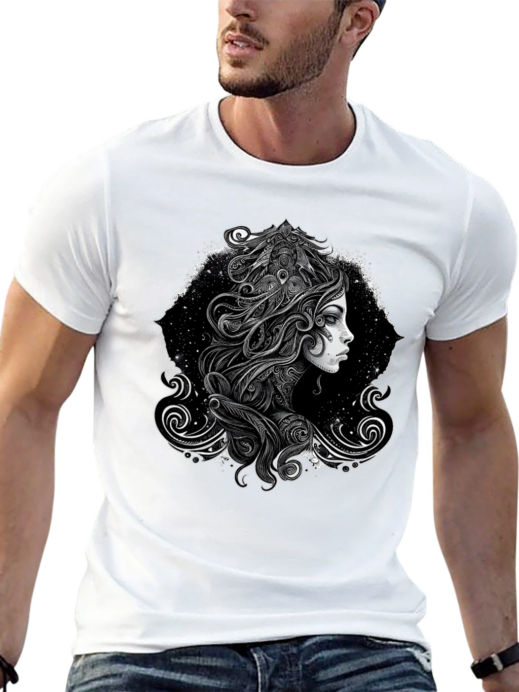 Mystic Woman Graphic Black Tee