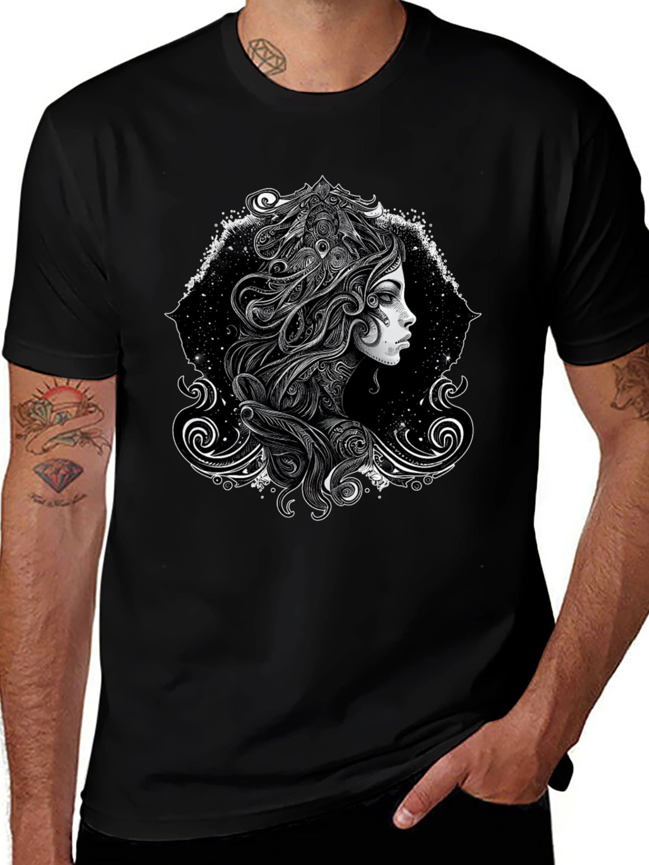 Mystic Woman Graphic Black Tee