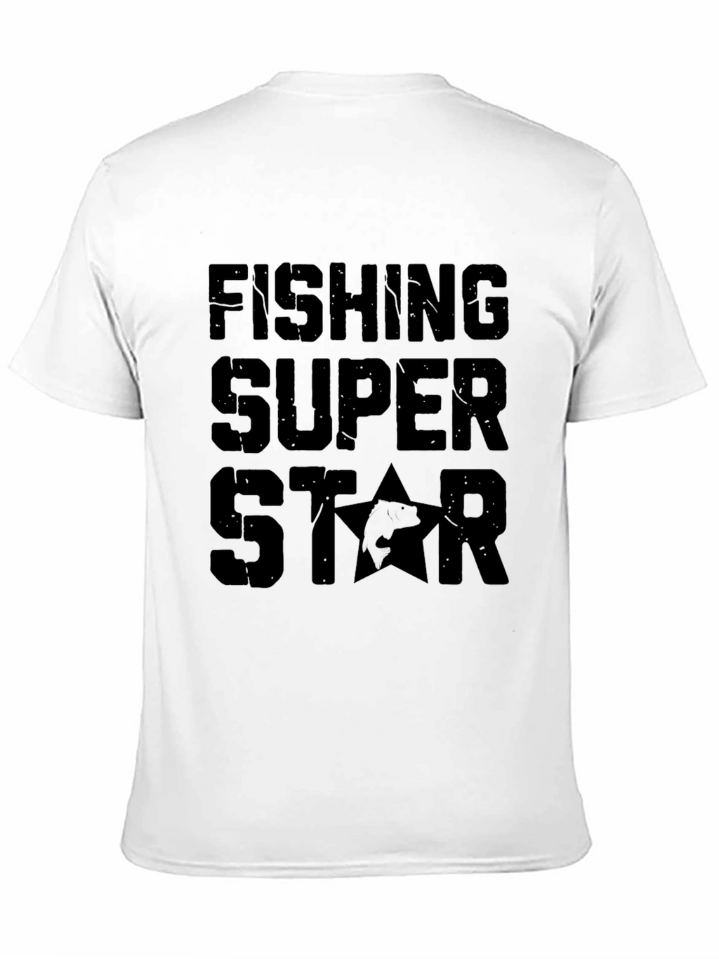 Fishing Super Star Black T-Shirt