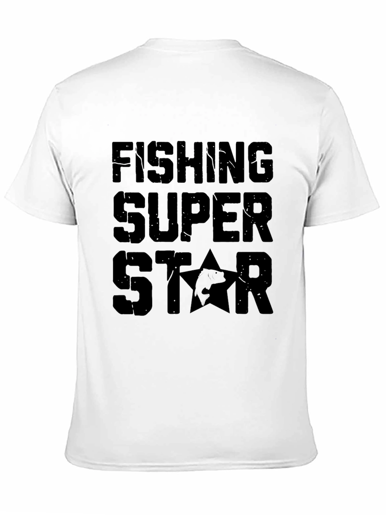 Fishing Super Star Black T-Shirt
