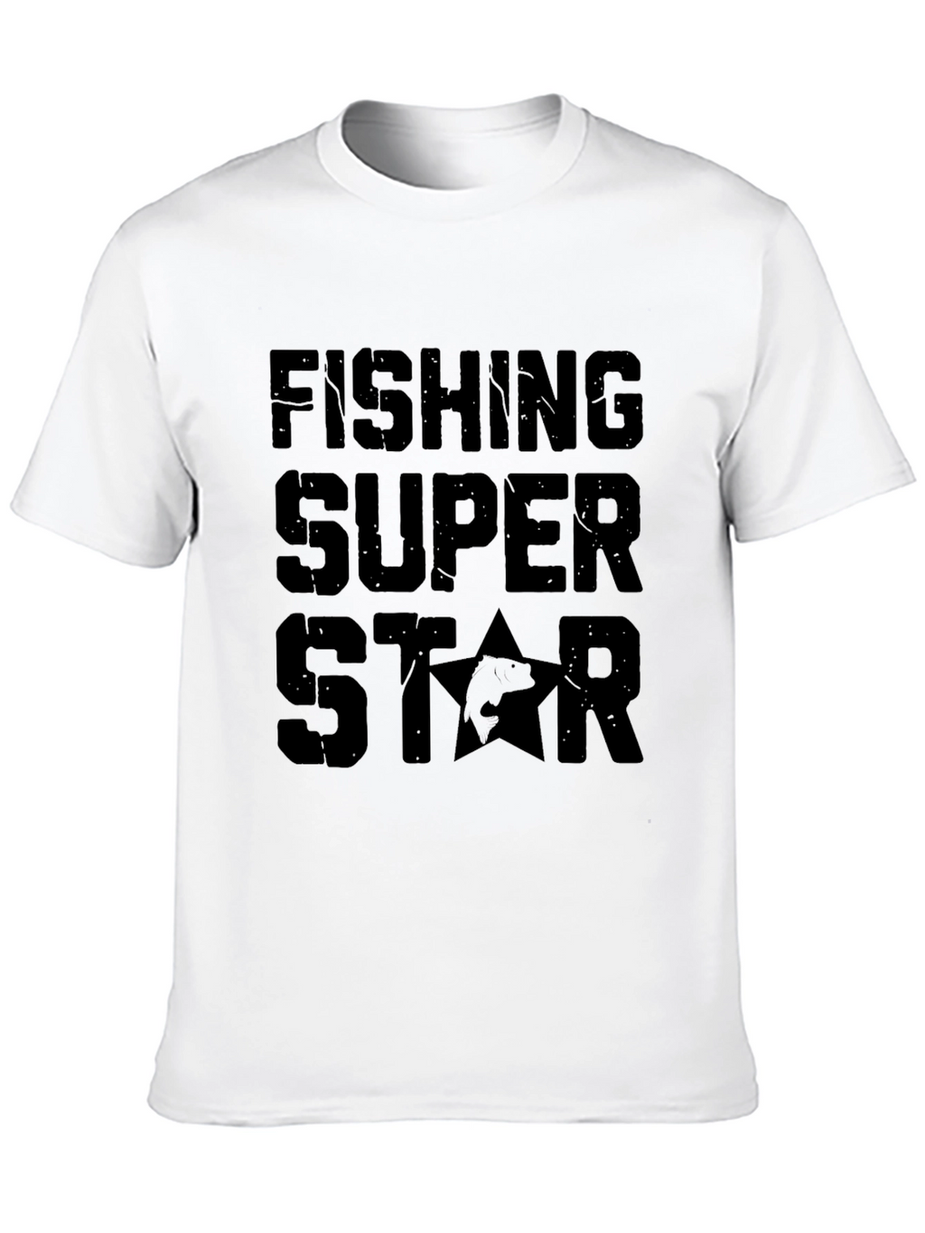 Fishing Super Star Black T-Shirt