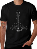 Guitar Music T-Shirt - Black Cotton Blend Tee