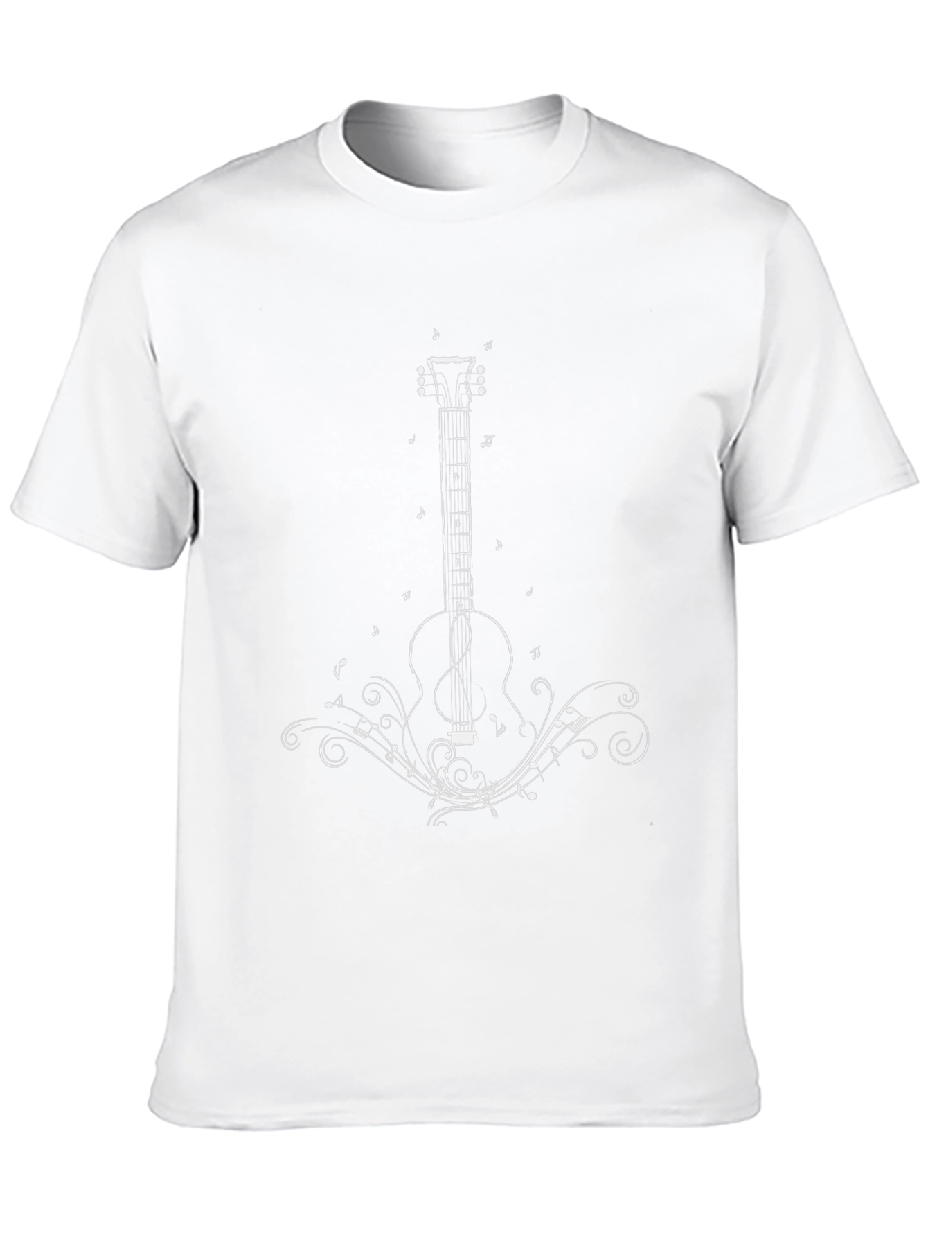 Guitar Music T-Shirt - Black Cotton Blend Tee