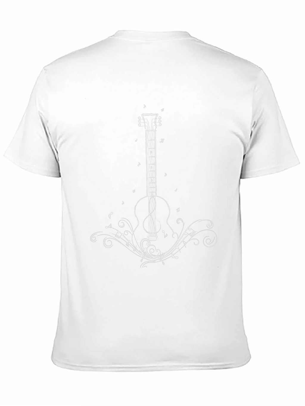Guitar Music T-Shirt - Black Cotton Blend Tee