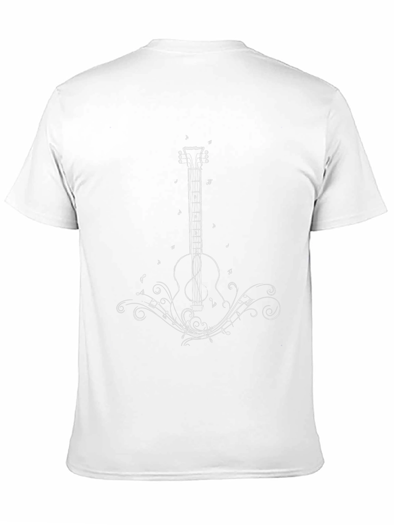 Guitar Music T-Shirt - Black Cotton Blend Tee
