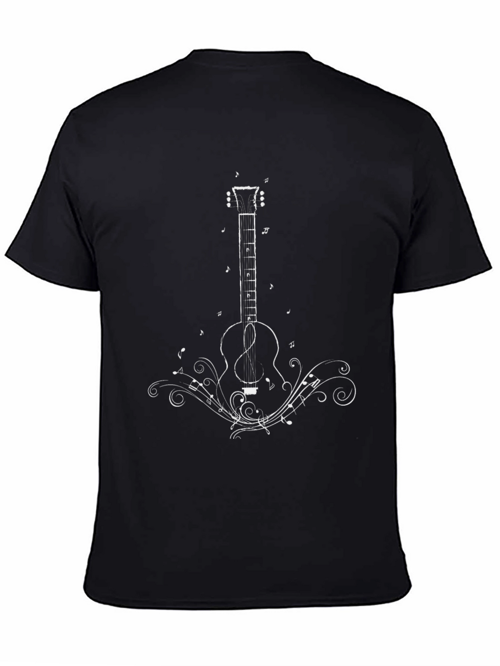 Guitar Music T-Shirt - Black Cotton Blend Tee