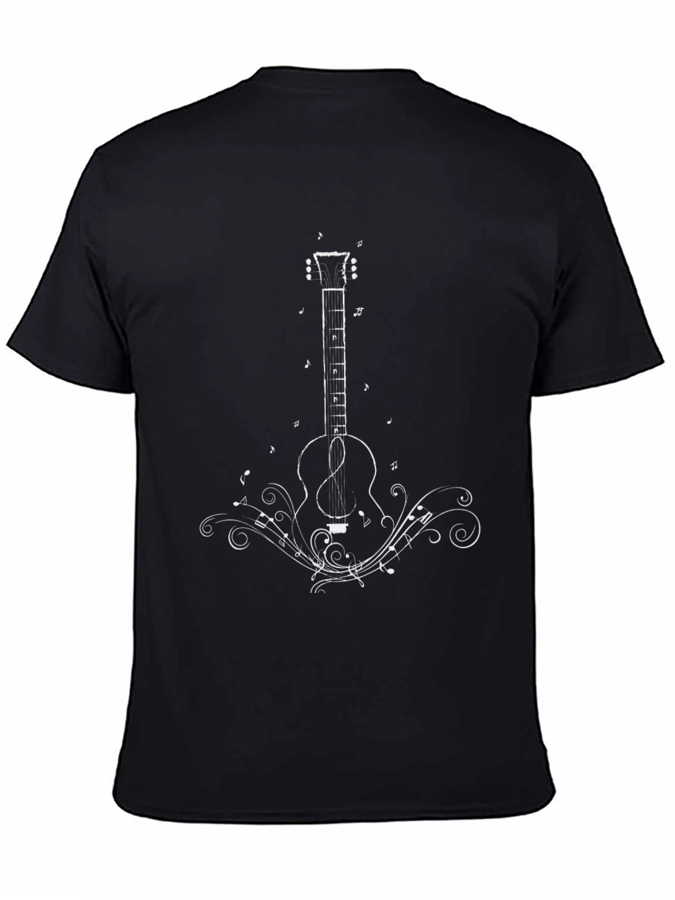 Guitar Music T-Shirt - Black Cotton Blend Tee