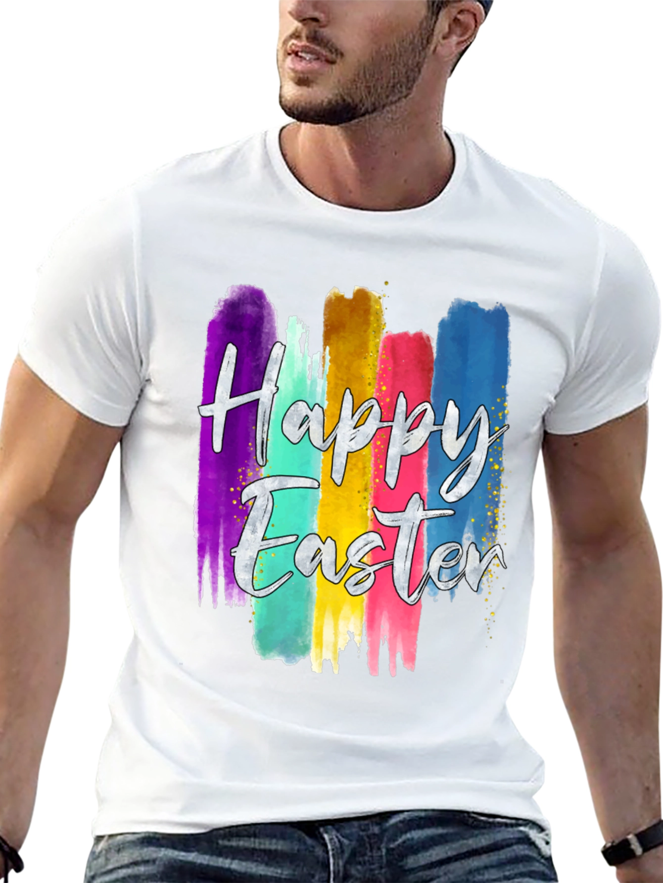 Happy Easter Brushstroke Tee