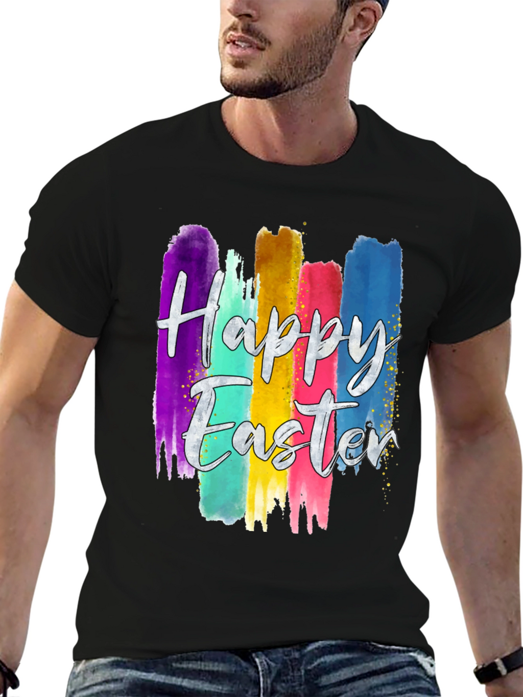 Happy Easter Brushstroke Tee