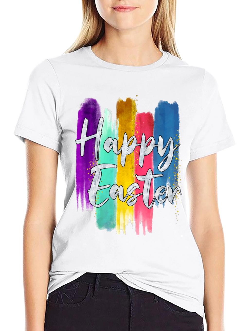 Happy Easter Brushstroke Tee