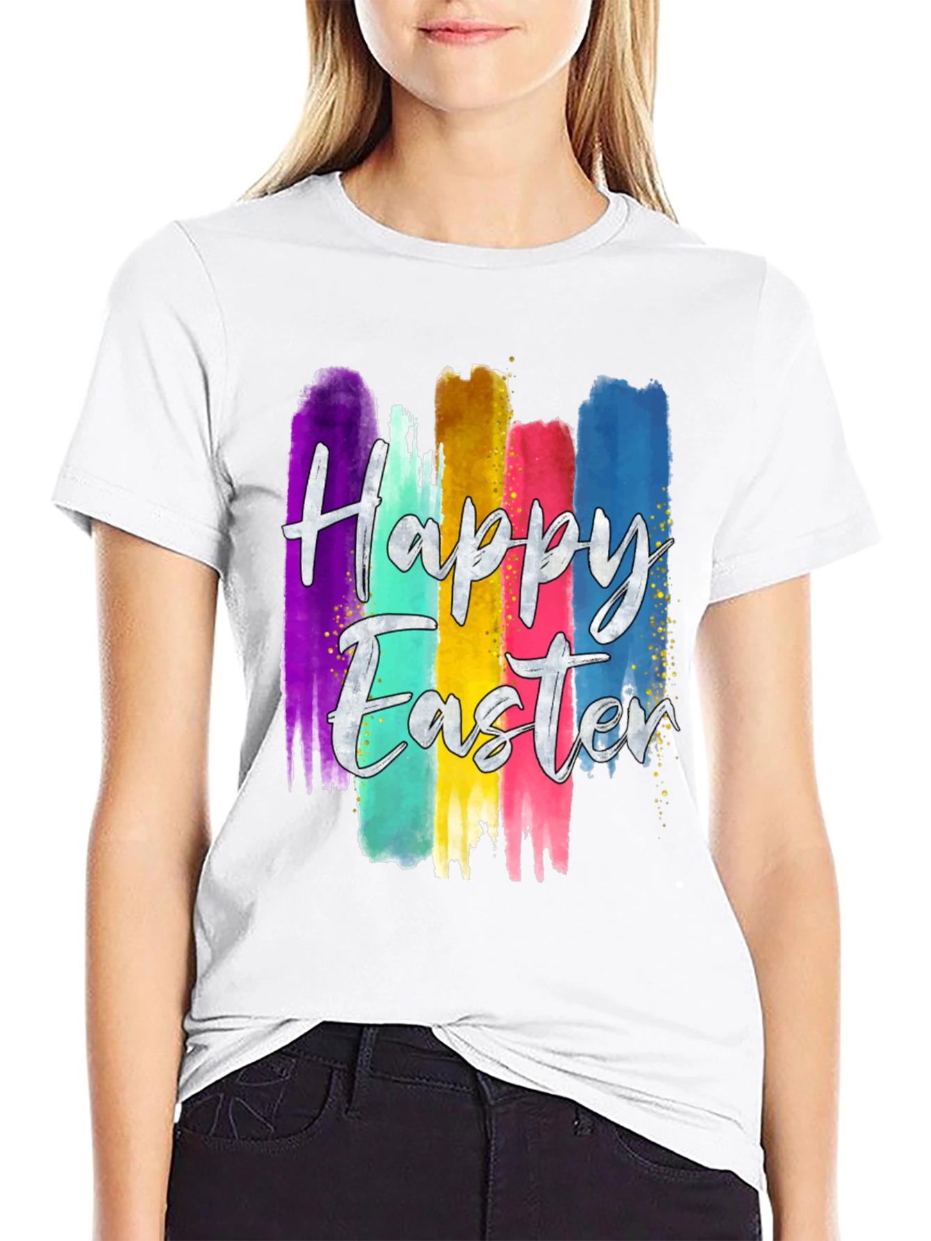 Happy Easter Brushstroke Tee