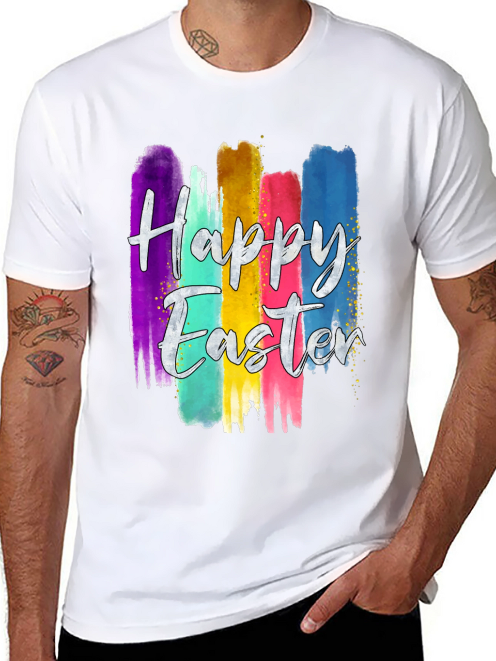Happy Easter Brushstroke Tee