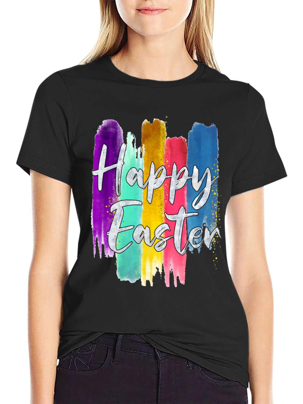 Happy Easter Brushstroke Tee