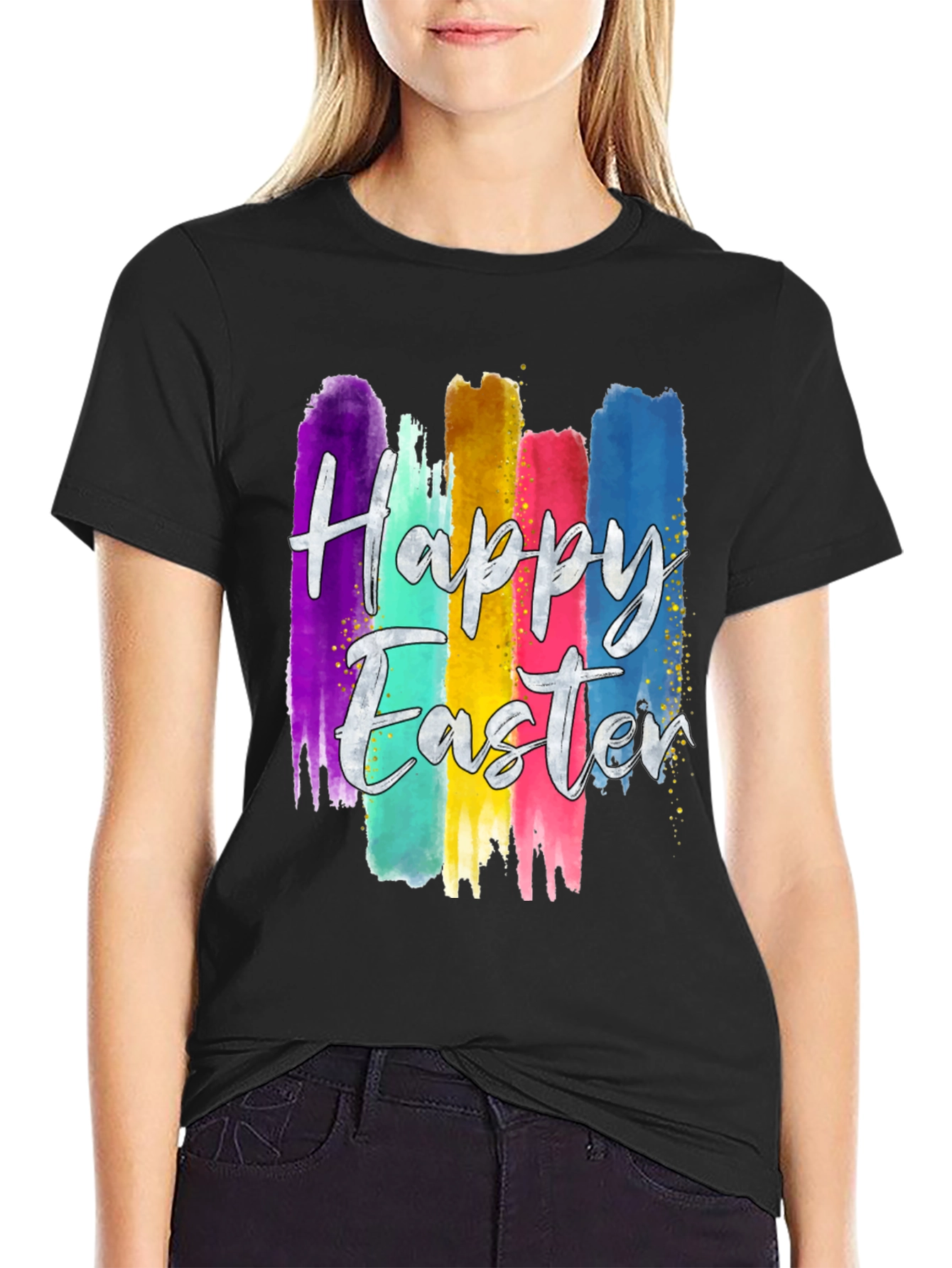 Happy Easter Brushstroke Tee