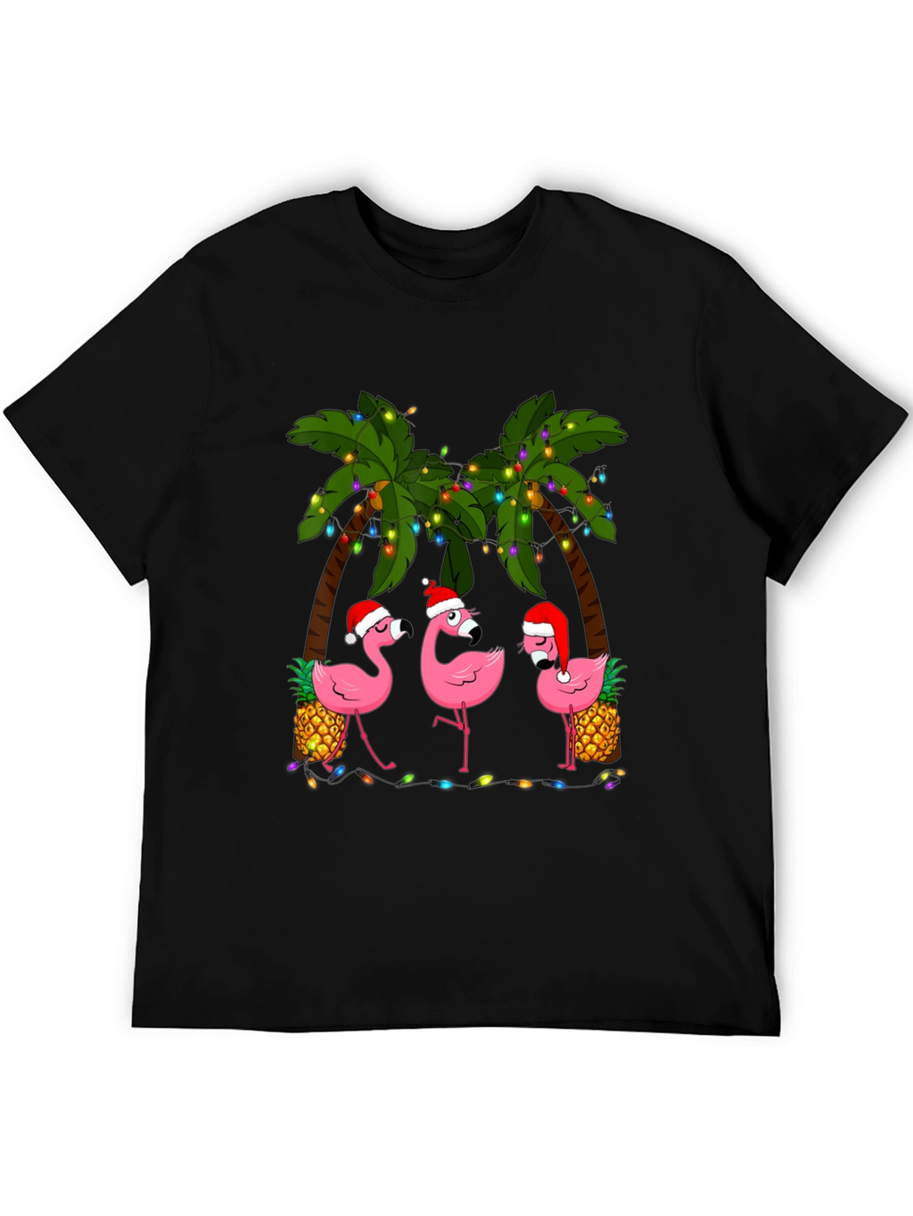 Festive Flamingo T-Shirt: Tropical Holiday Style