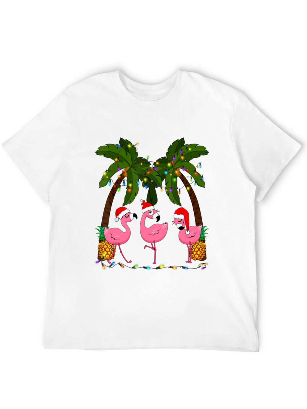 Festive Flamingo T-Shirt: Tropical Holiday Style