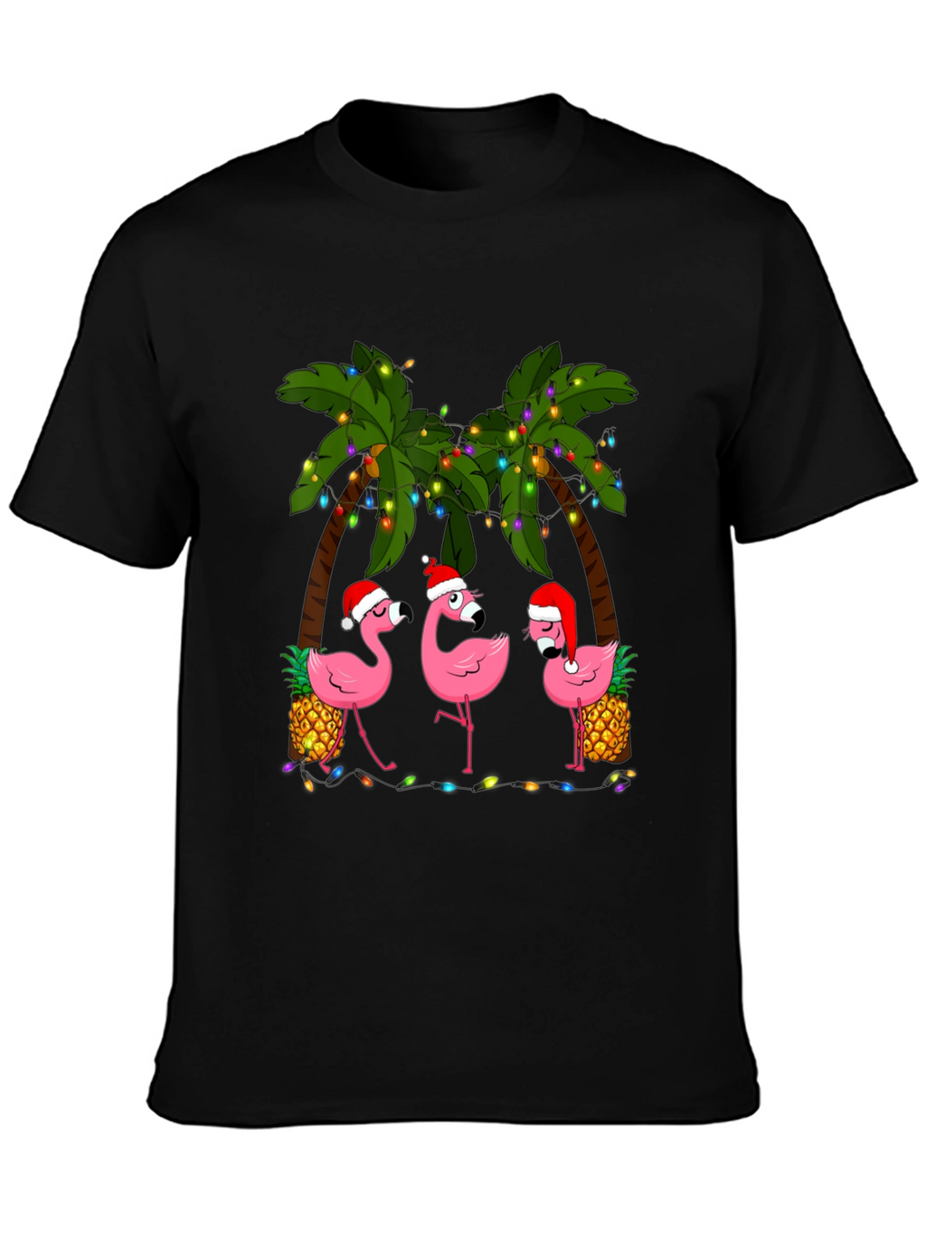 Festive Flamingo T-Shirt: Tropical Holiday Style