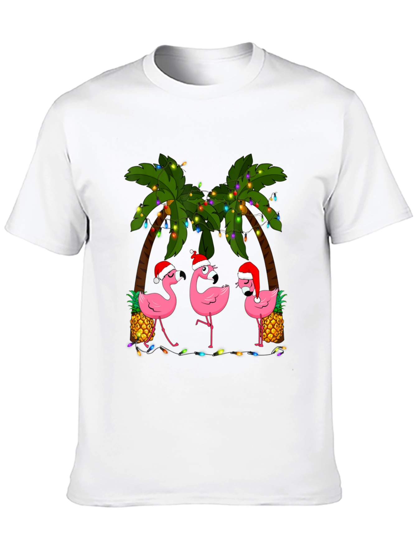Festive Flamingo T-Shirt: Tropical Holiday Style