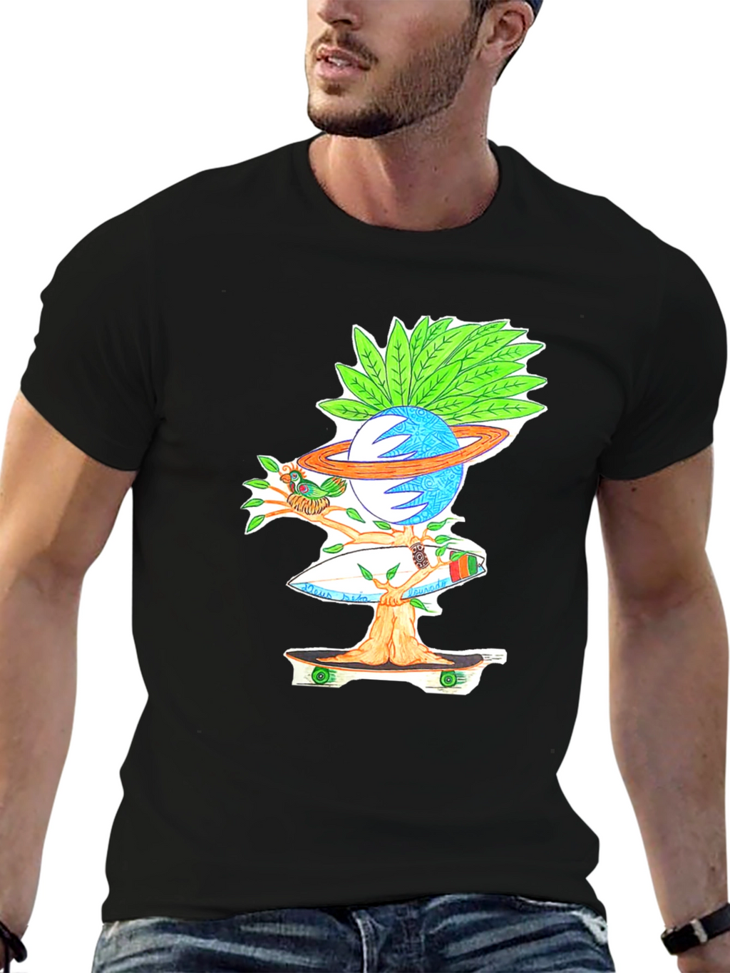 Skateboarding Planet Graphic Tee