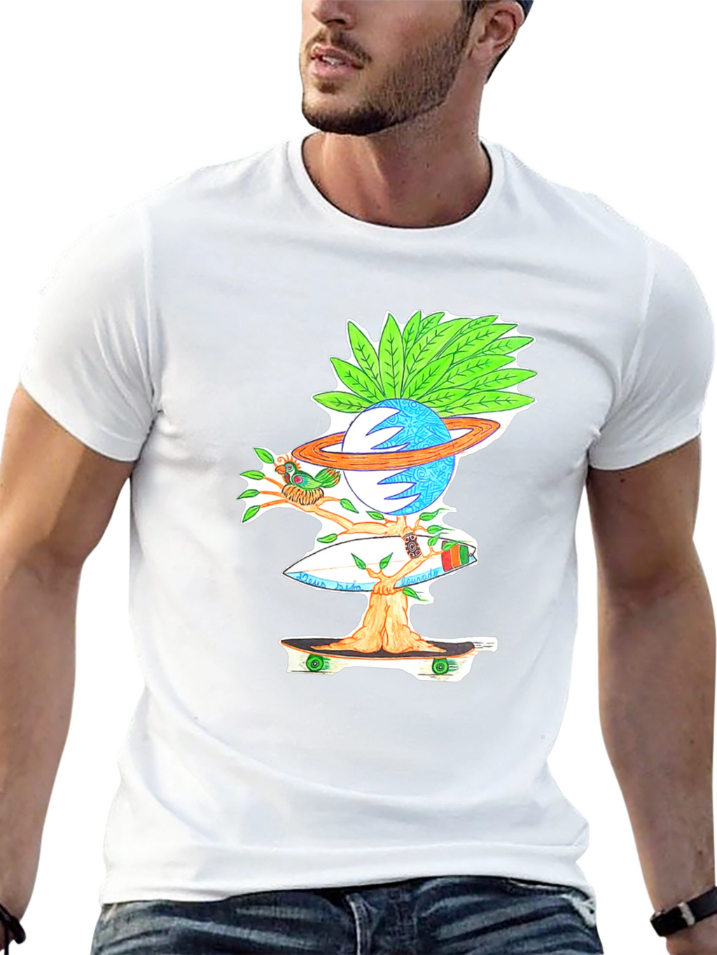 Skateboarding Planet Graphic Tee