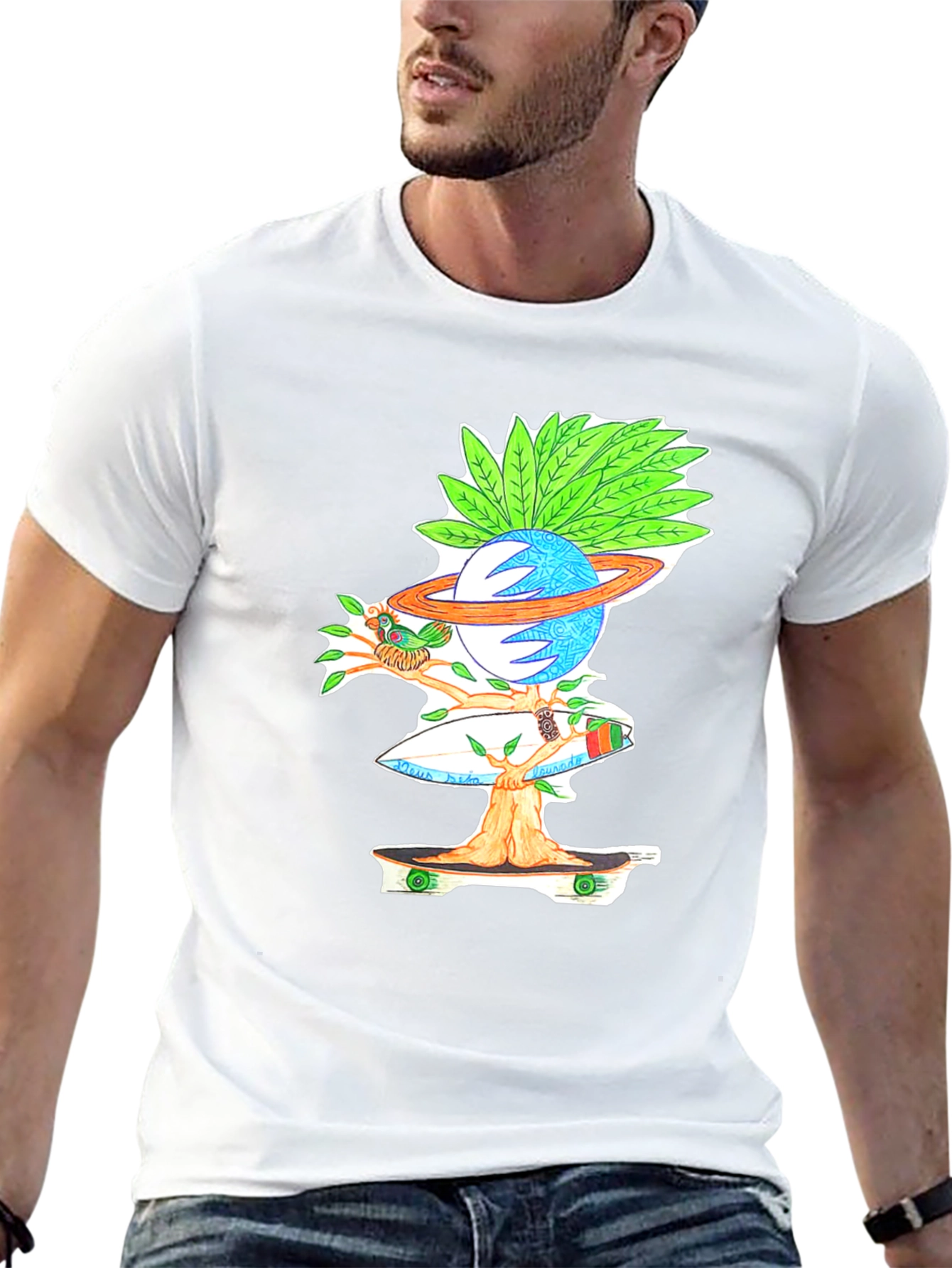 Skateboarding Planet Graphic Tee