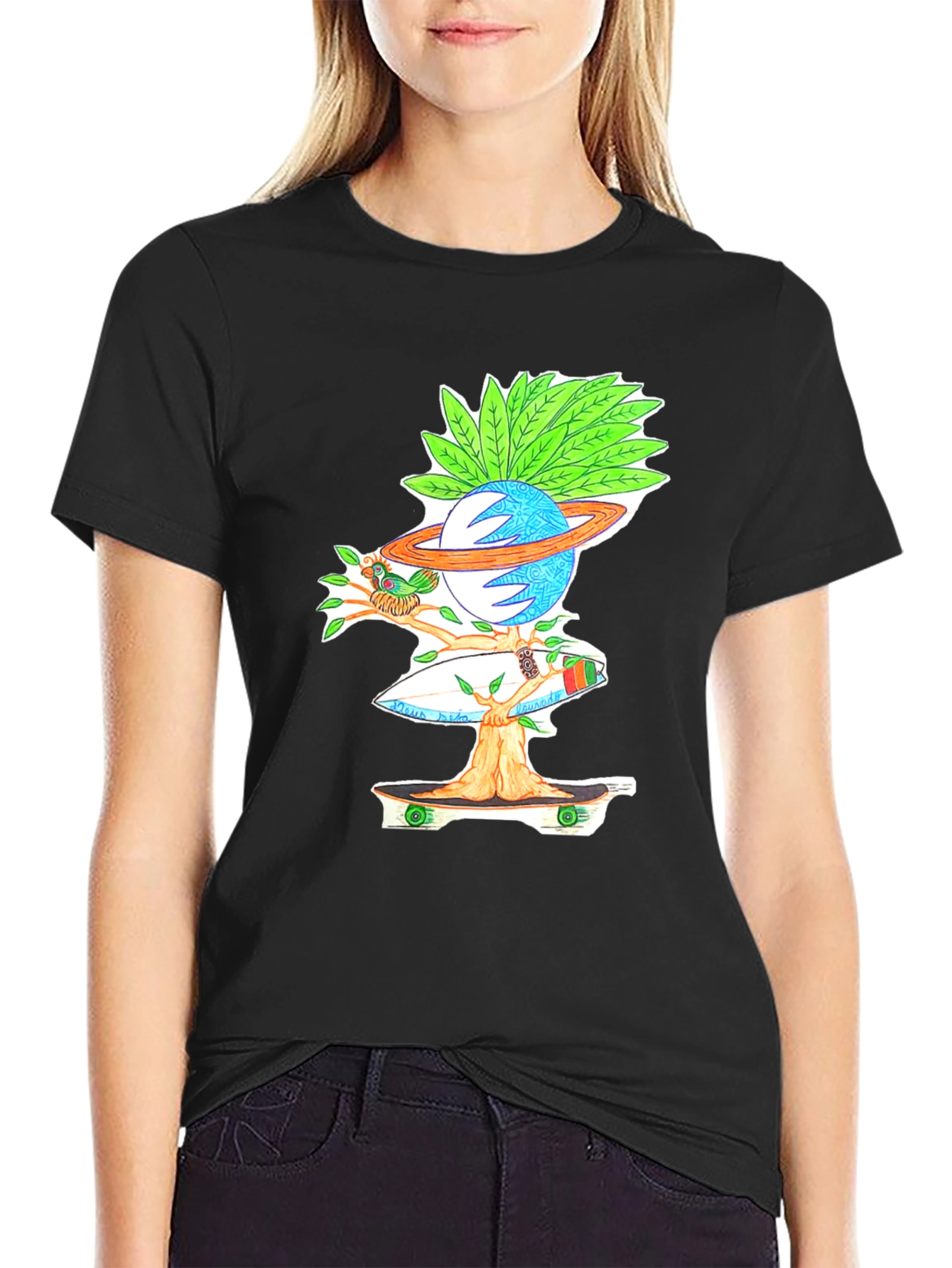 Skateboarding Planet Graphic Tee