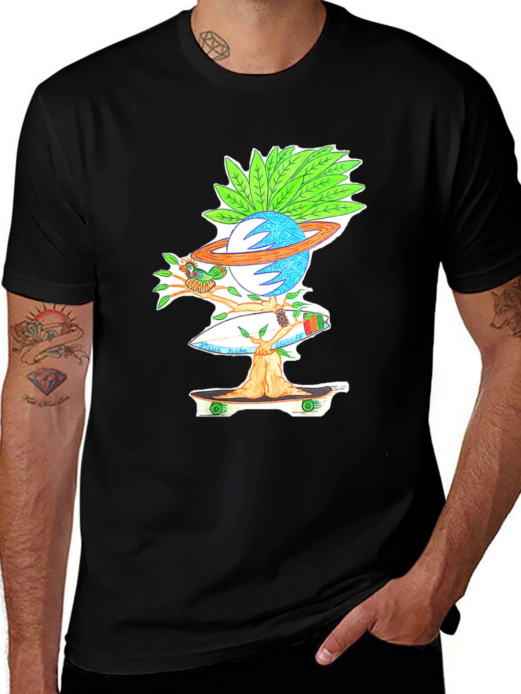 Skateboarding Planet Graphic Tee