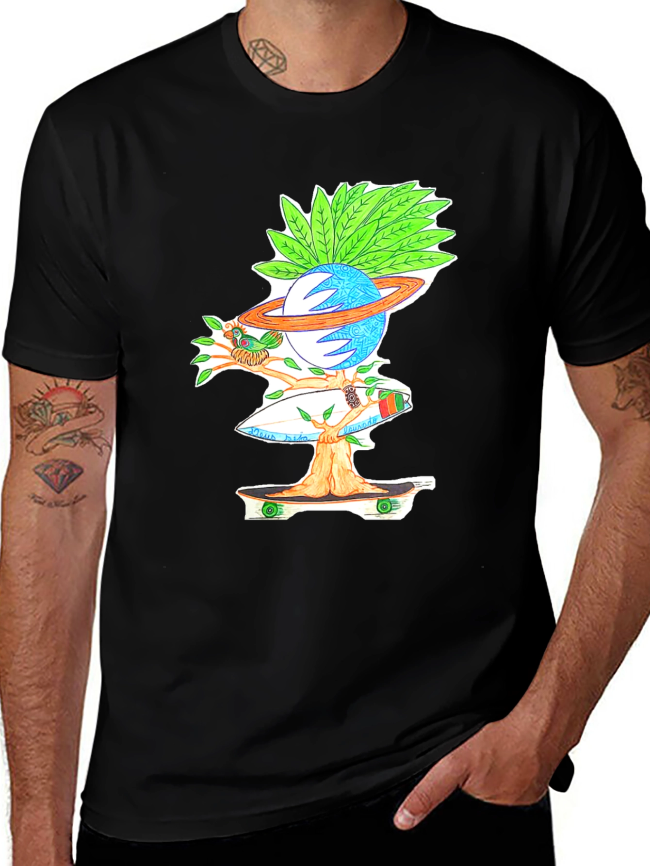 Skateboarding Planet Graphic Tee