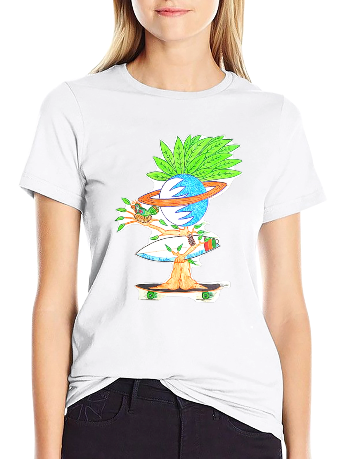 Skateboarding Planet Graphic Tee