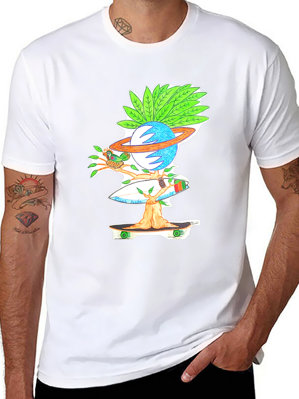 Skateboarding Planet Graphic Tee