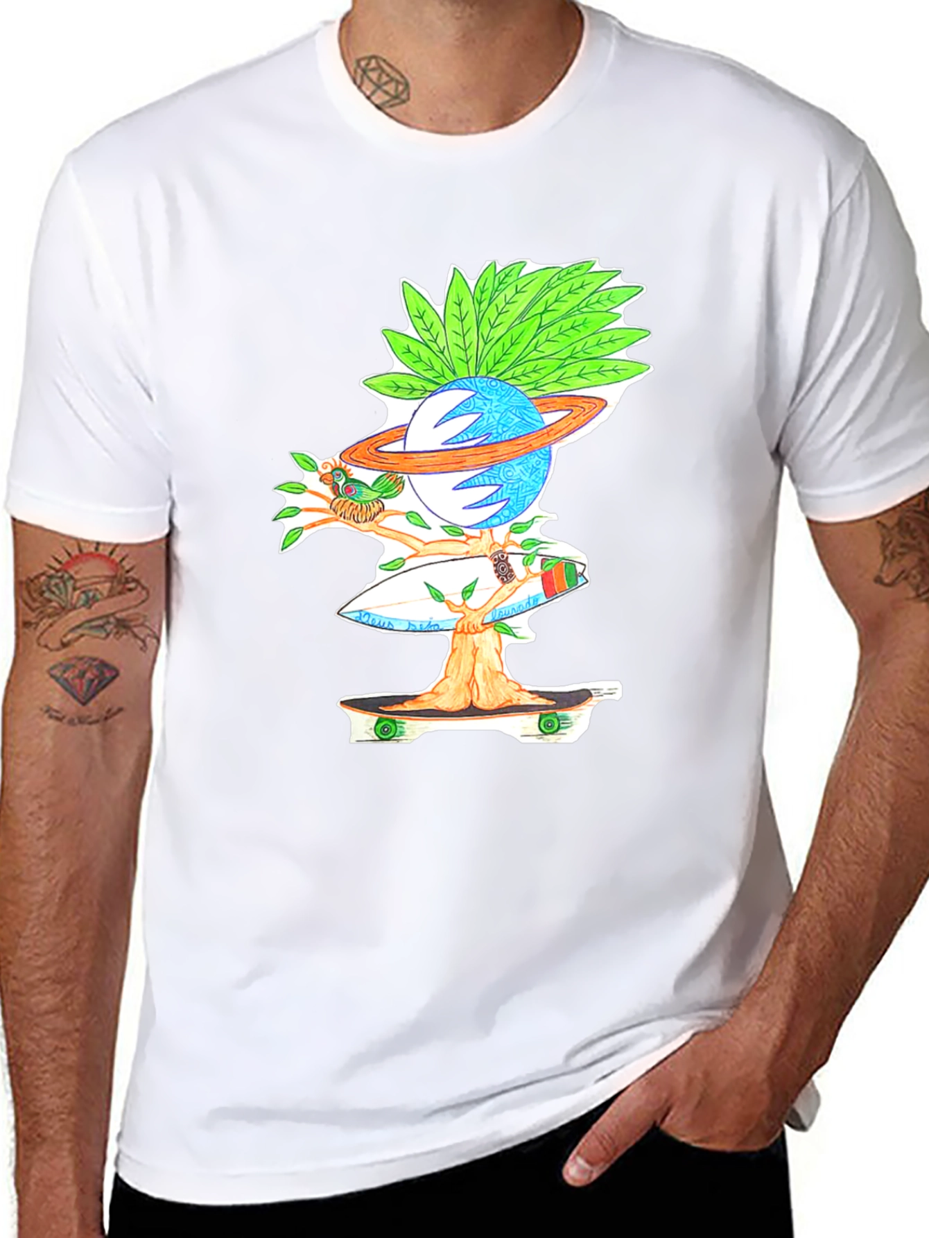 Skateboarding Planet Graphic Tee
