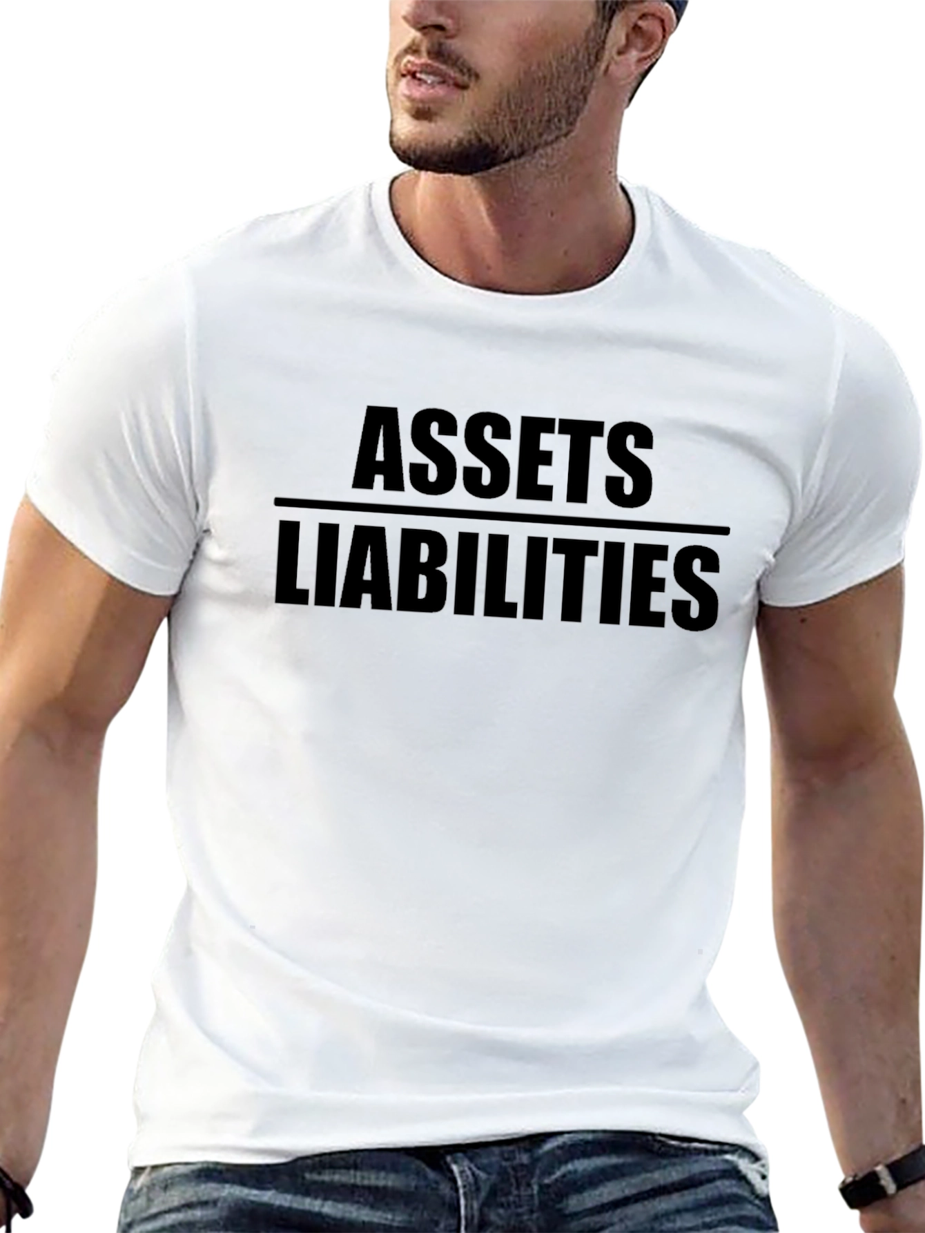 Assets Over Liabilities Black T-Shirt