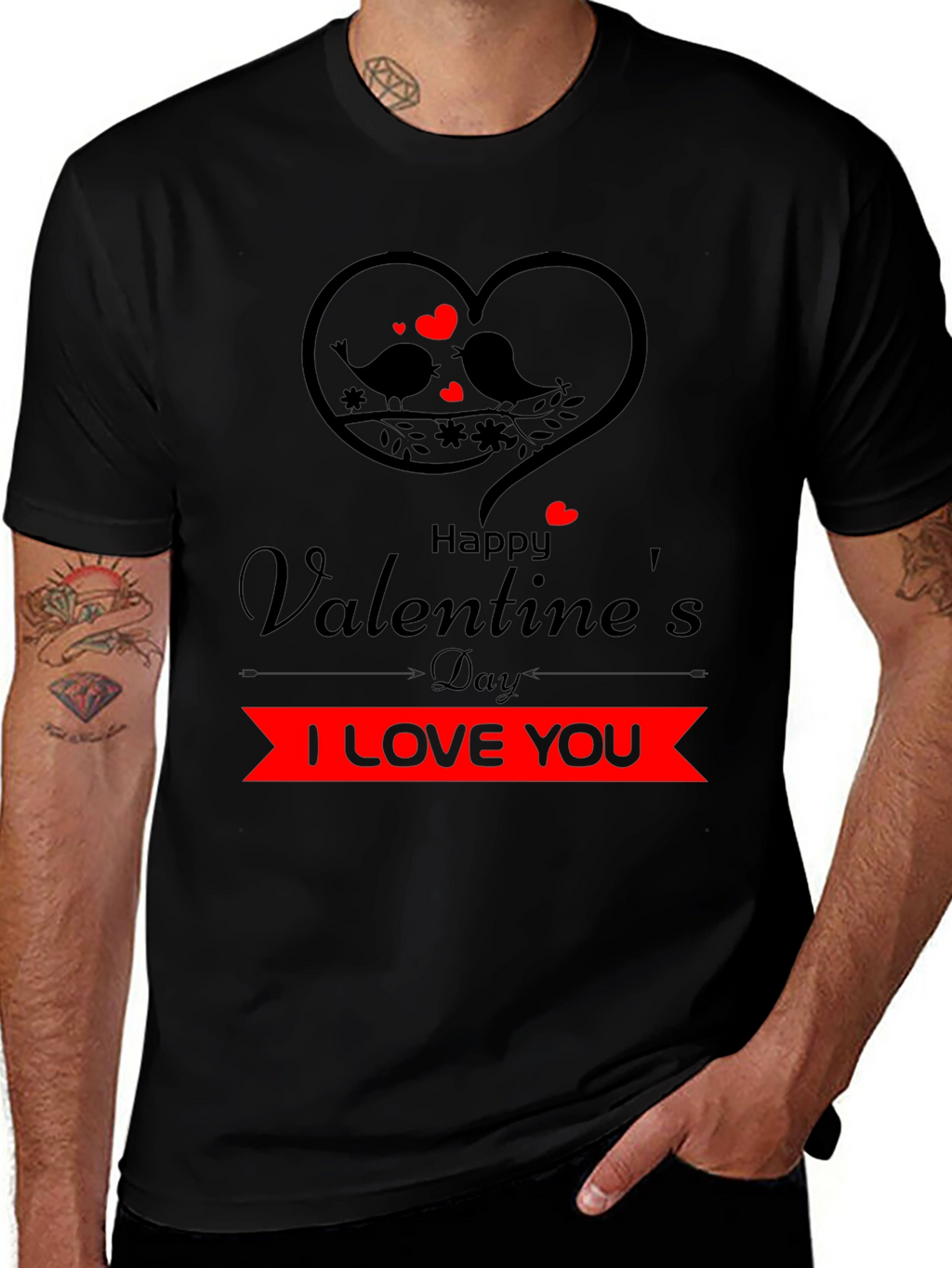 Valentines Day T-Shirt - I Love You Design