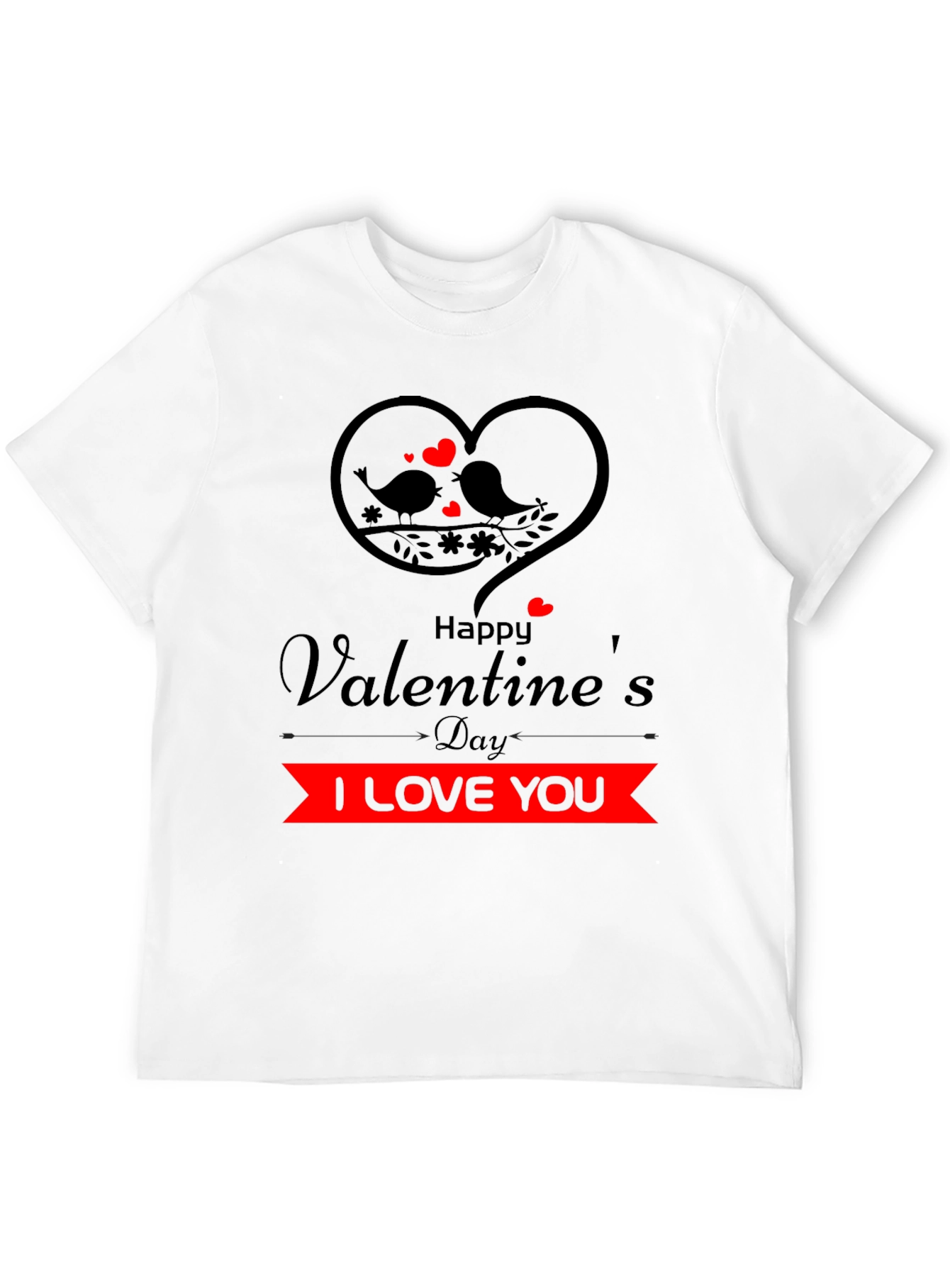 Valentines Day T-Shirt - I Love You Design