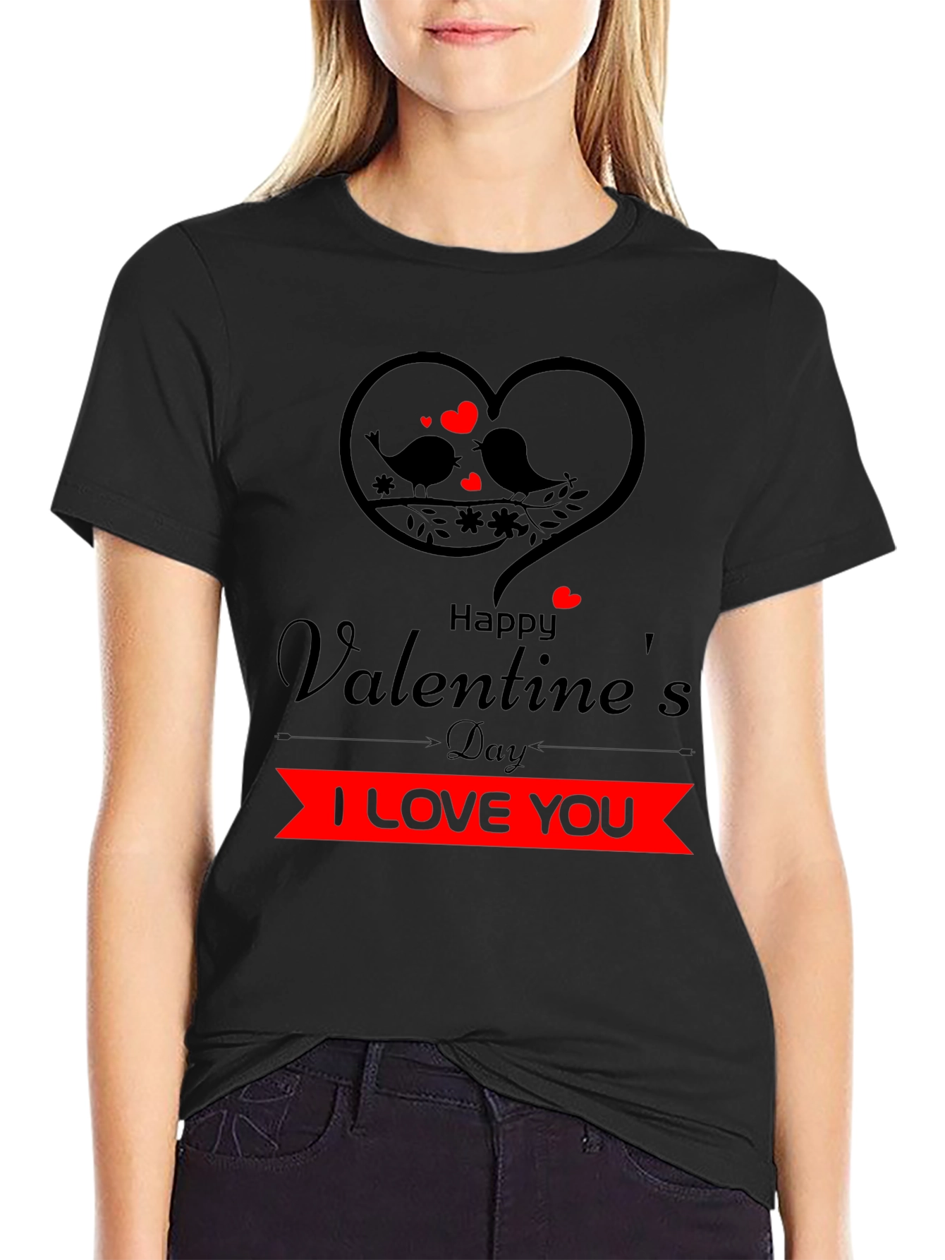 Valentines Day T-Shirt - I Love You Design