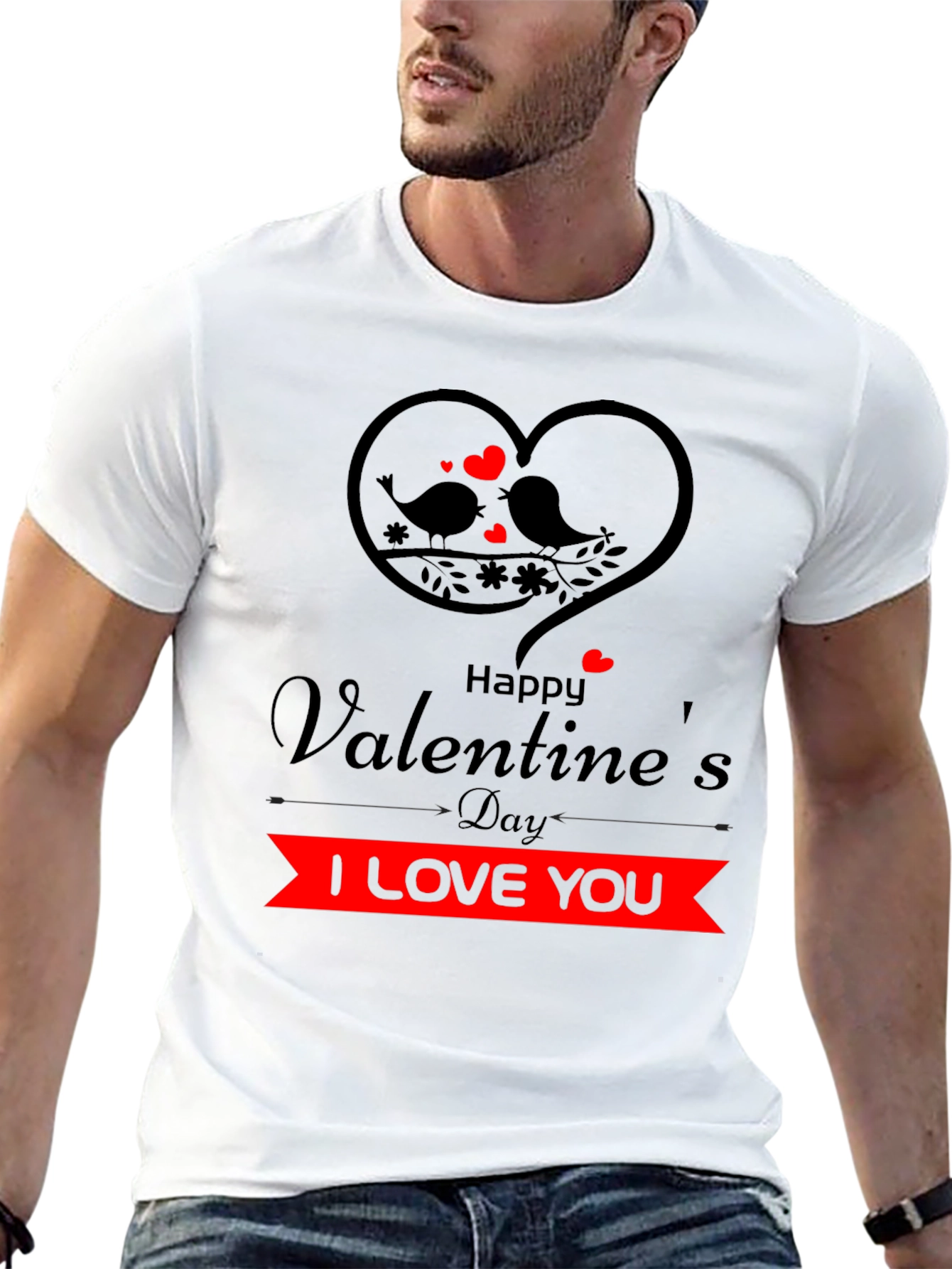 Valentines Day T-Shirt - I Love You Design