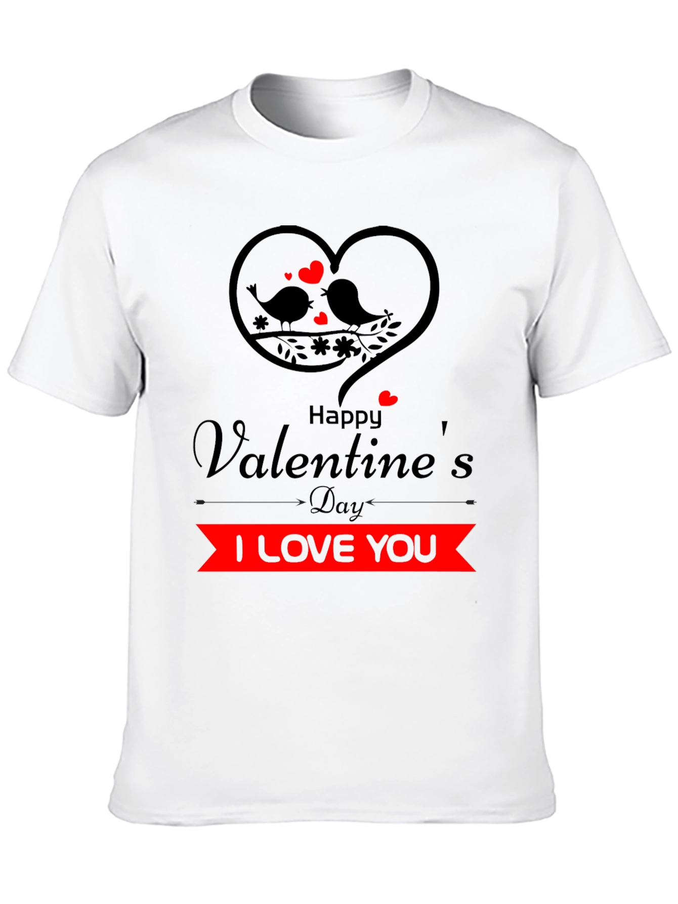 Valentines Day T-Shirt - I Love You Design