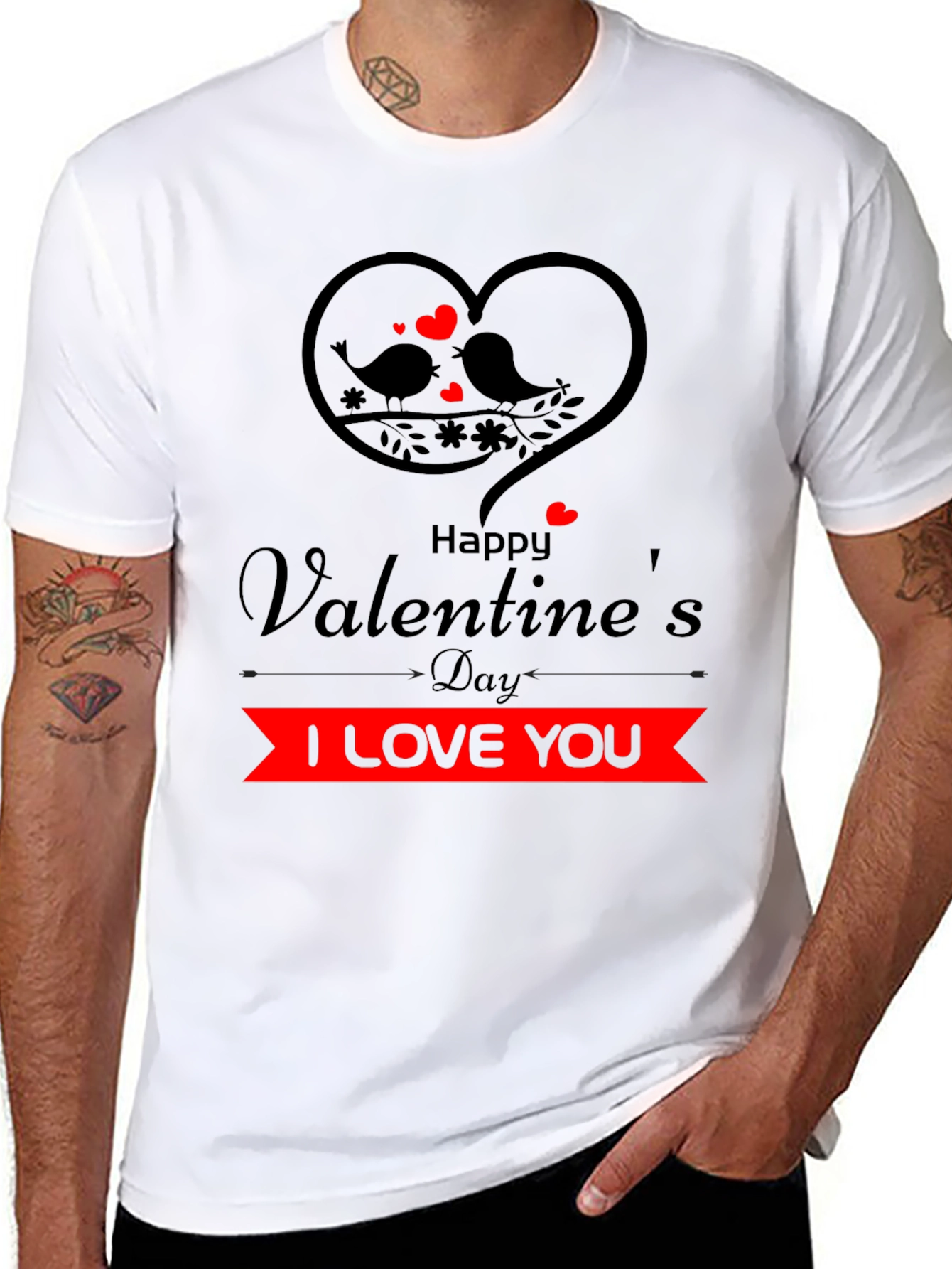 Valentines Day T-Shirt - I Love You Design