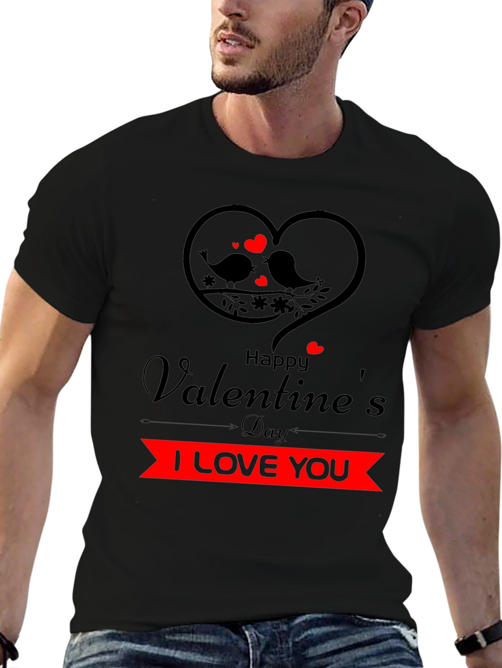 Valentines Day T-Shirt - I Love You Design