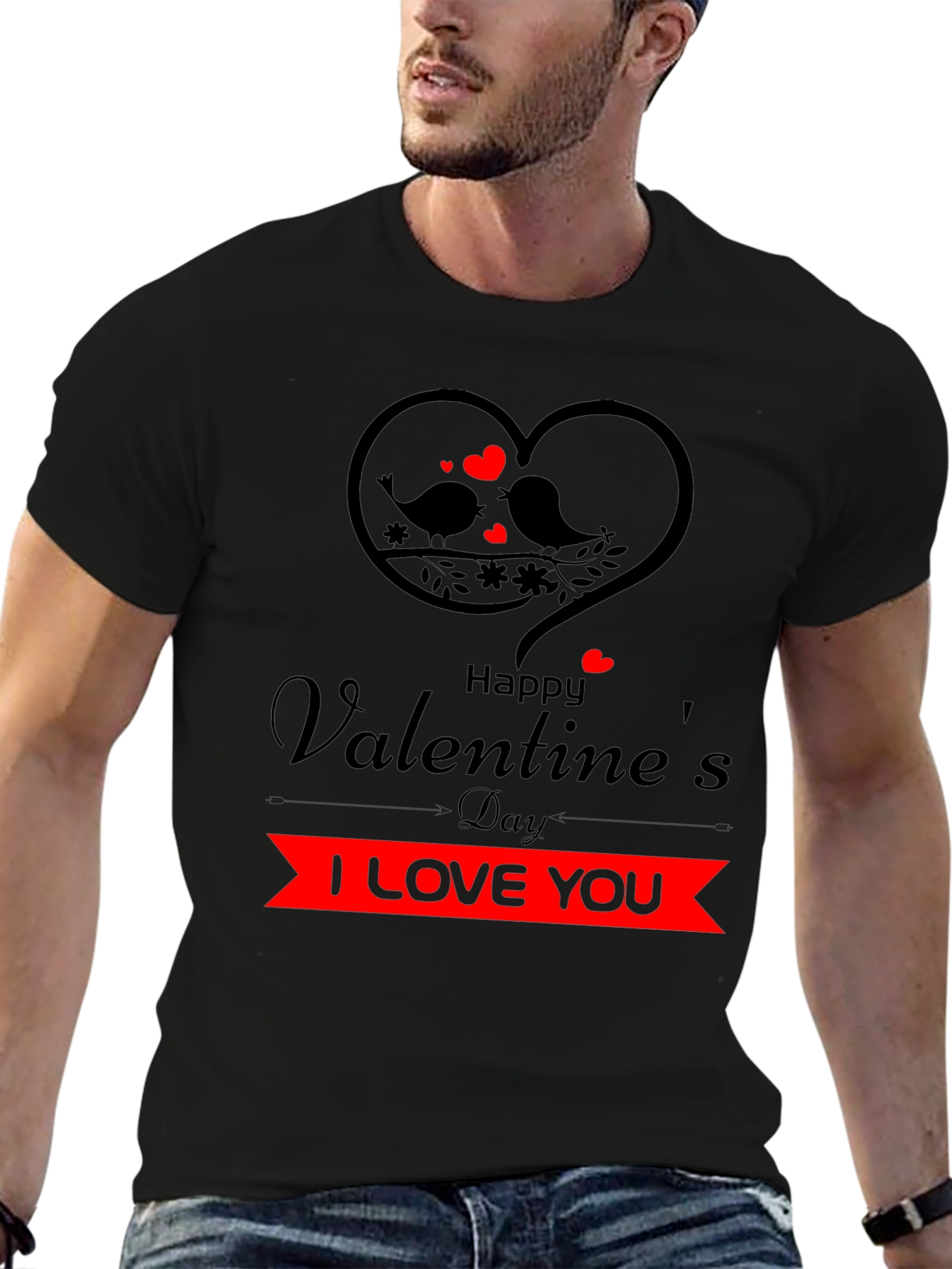Valentines Day T-Shirt - I Love You Design