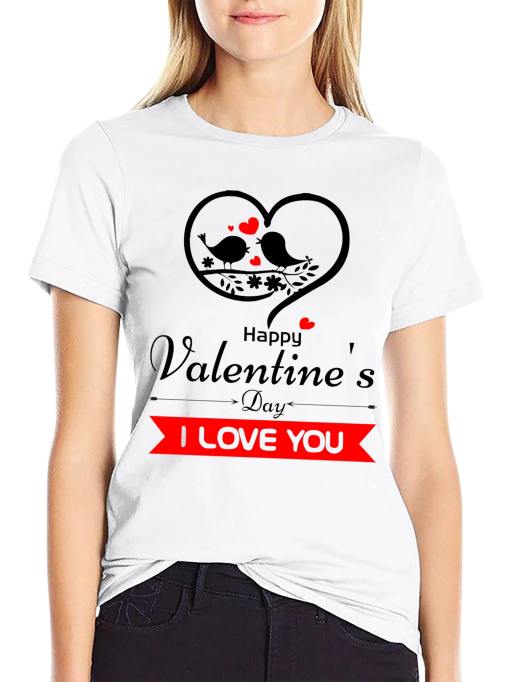 Valentines Day T-Shirt - I Love You Design