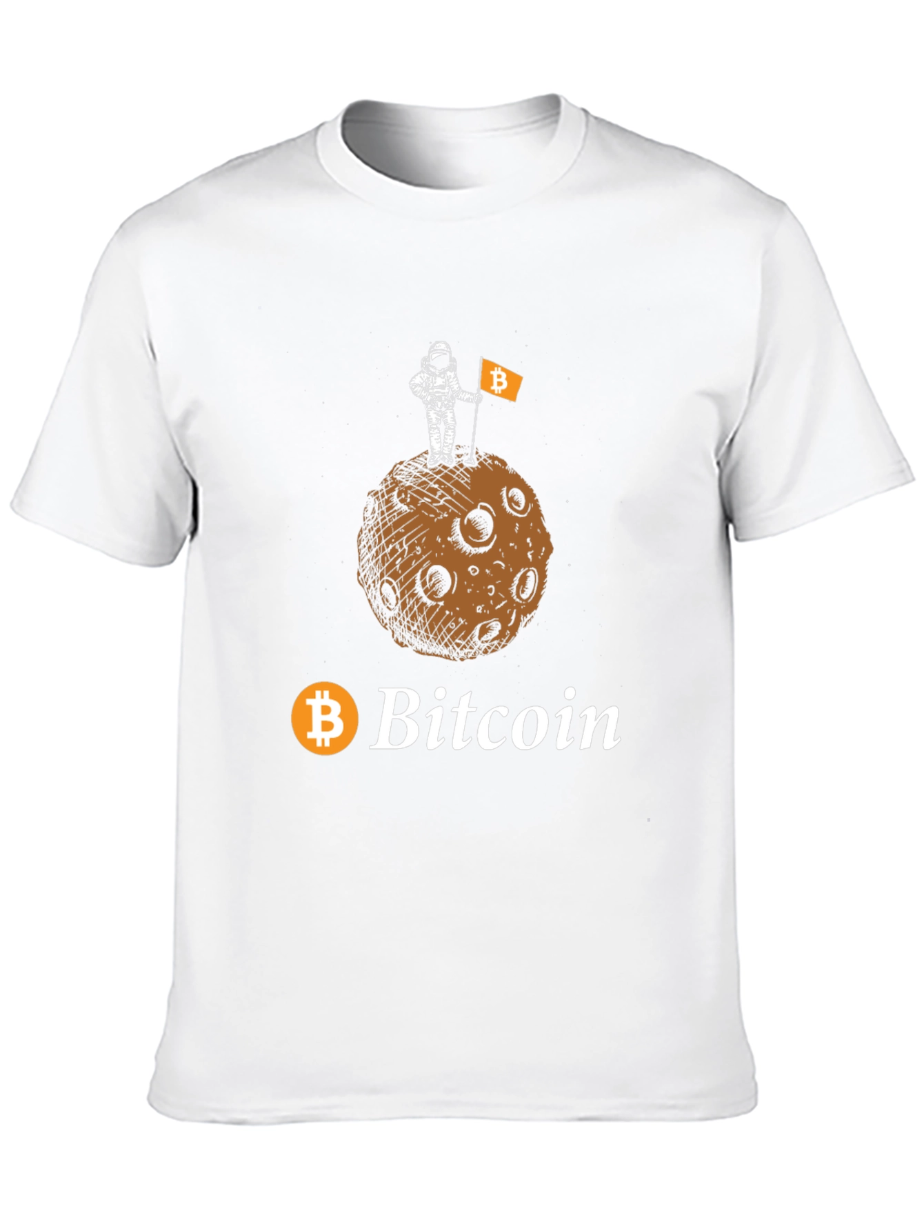 Bitcoin Astronaut Moon Landing Black T-Shirt