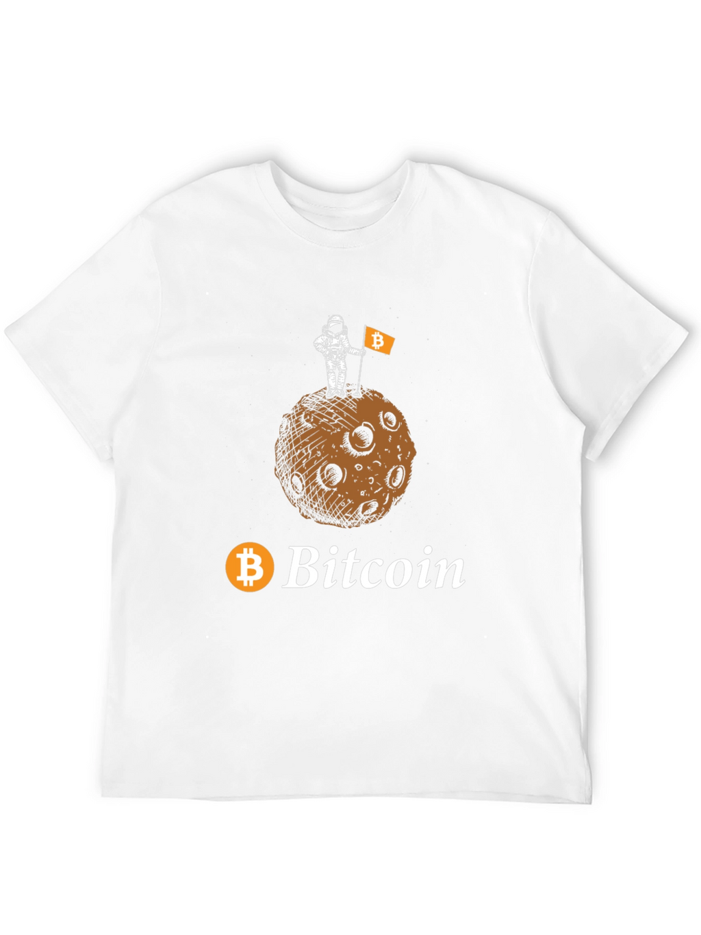 Bitcoin Astronaut Moon Landing Black T-Shirt