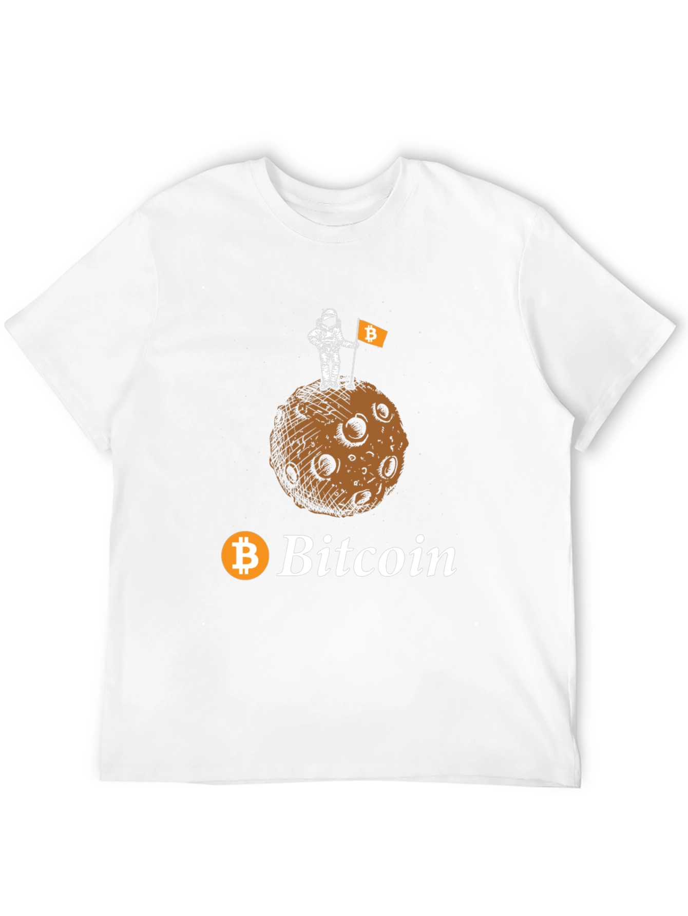 Bitcoin Astronaut Moon Landing Black T-Shirt