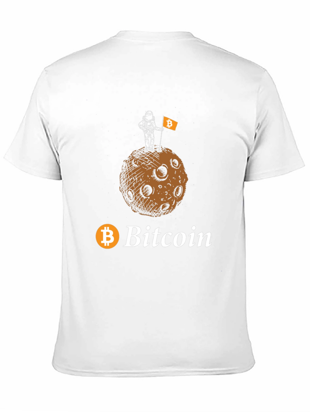 Bitcoin Astronaut Moon Landing Black T-Shirt