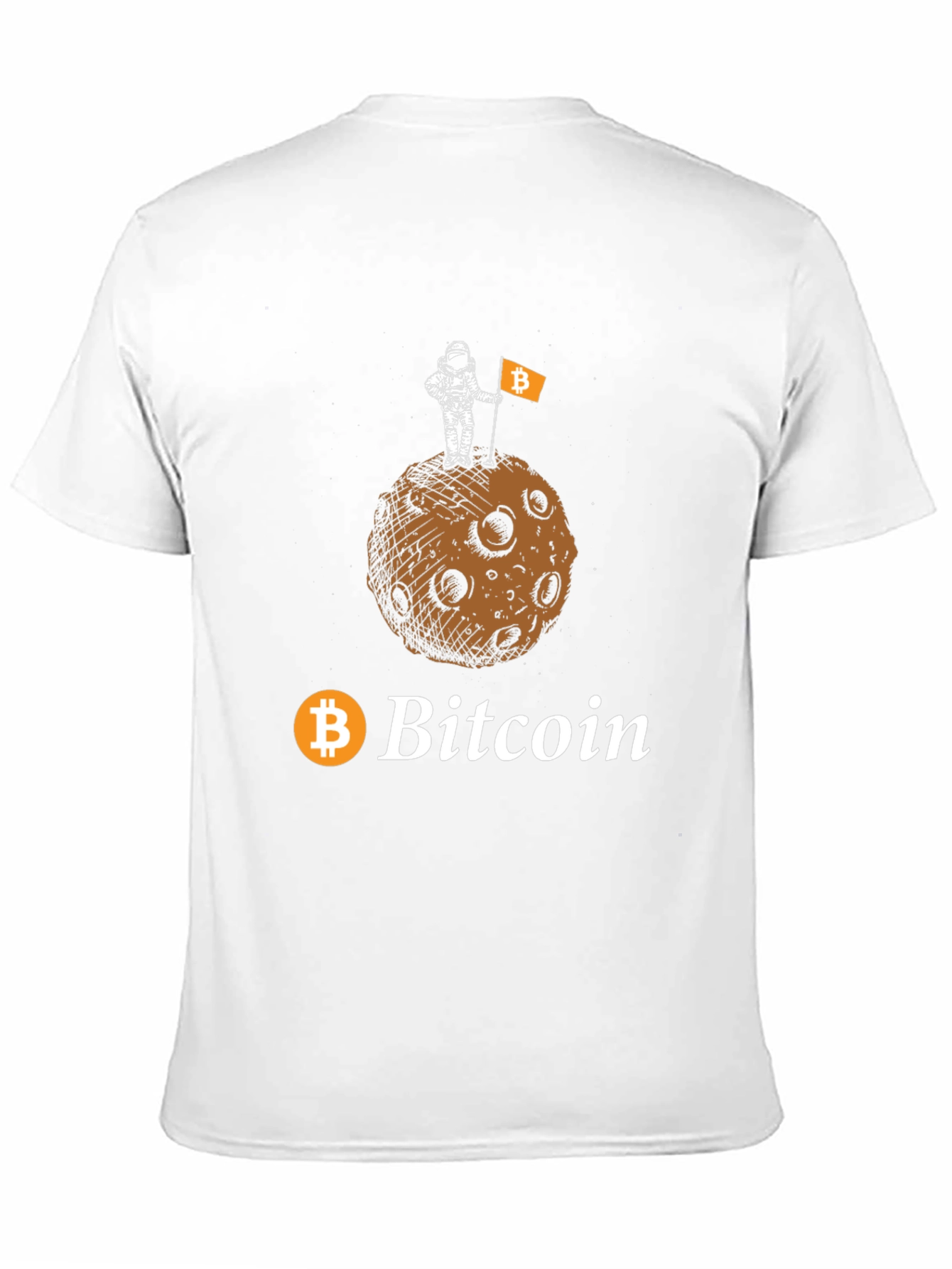 Bitcoin Astronaut Moon Landing Black T-Shirt