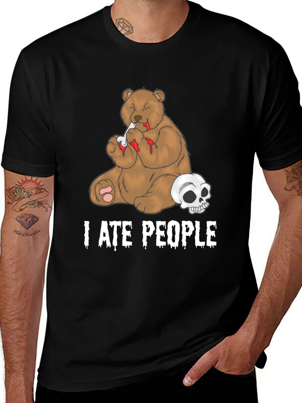 I Ate People Bear Graphic T-Shirt