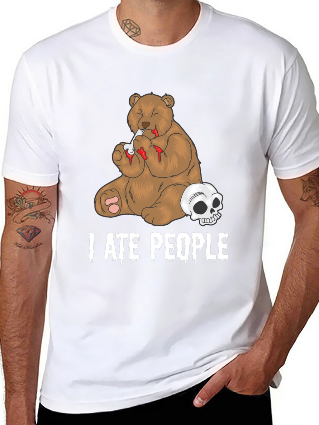 I Ate People Bear Graphic T-Shirt