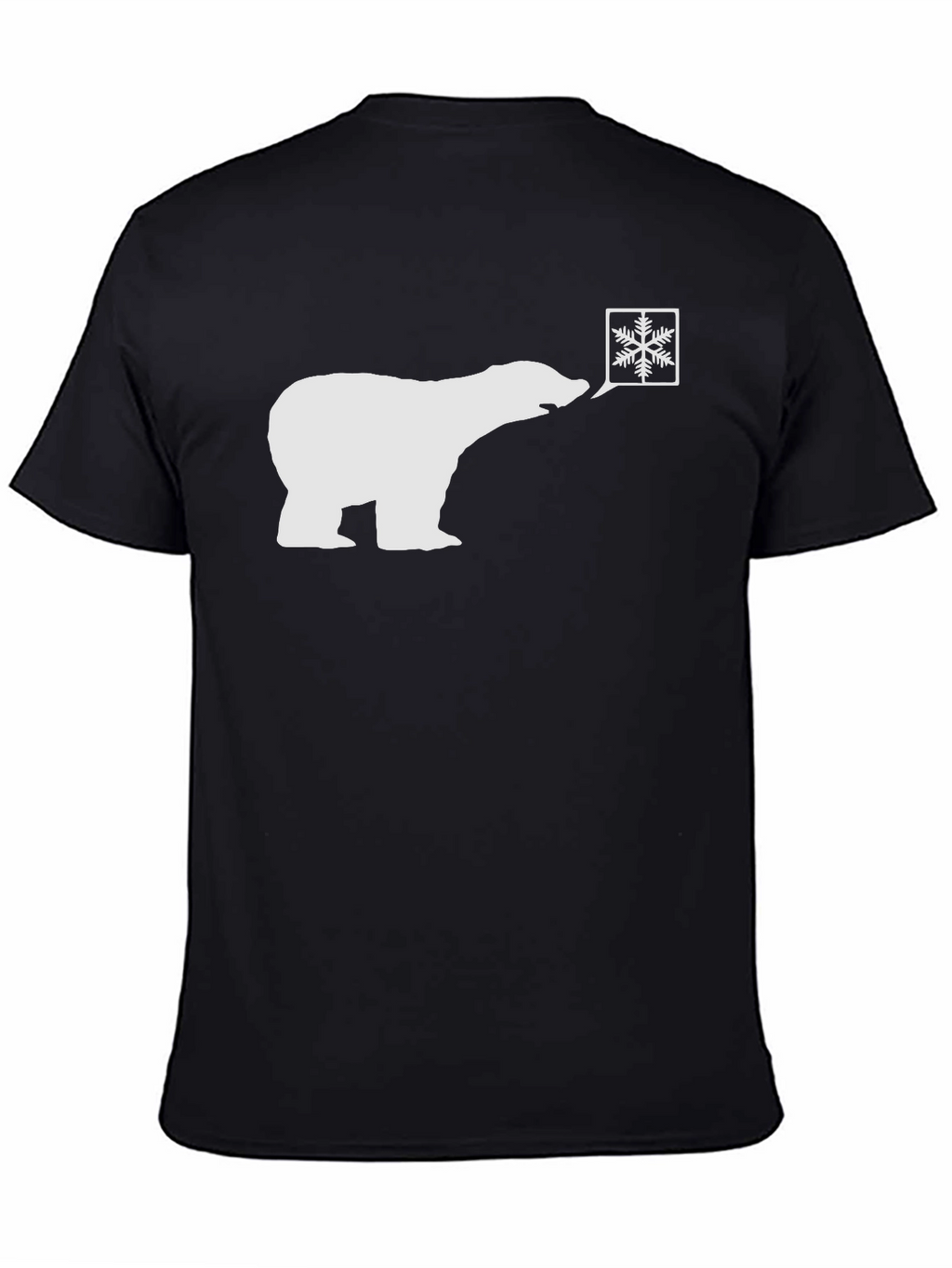 Polar Bear Snowflake Graphic Tee - Winter Style