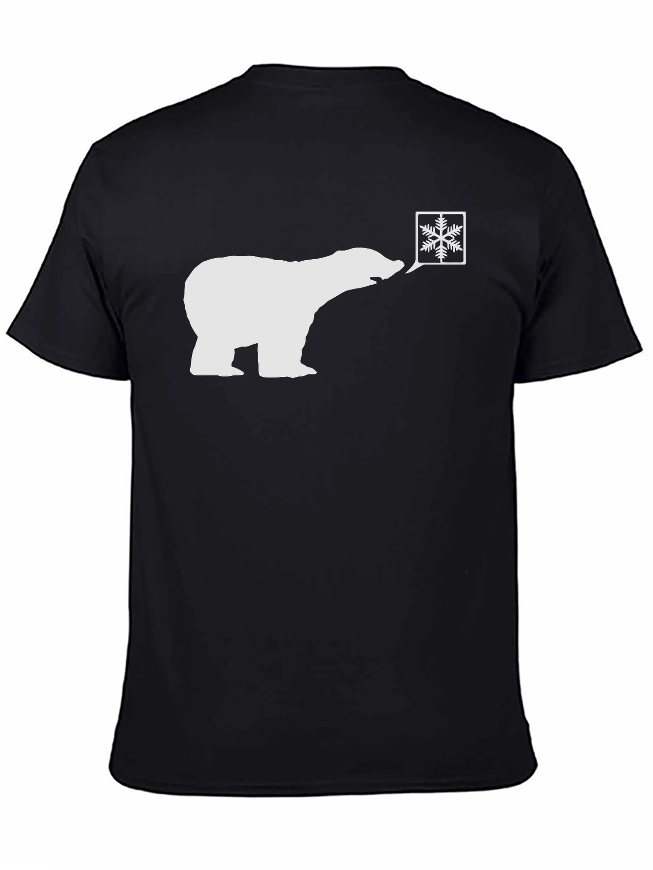 Polar Bear Snowflake Graphic Tee - Winter Style